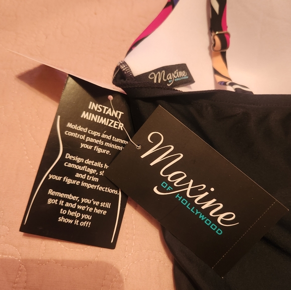 Nwt Maxine of Hollywood 1pc Bathing Suit size 12 - Picture 4 of 7